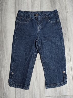 Vintage Y2K Bandolinoblu High Waist Blue Denim Capri Pants  Womens Size 4